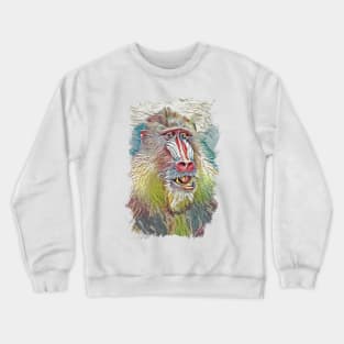 Animals Are Greater Than Humans Abstract Ape Illustration / Monkey / Gorilla Crewneck Sweatshirt